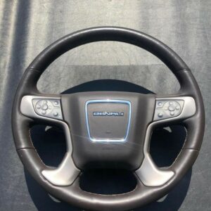 GMC Denali brown steering wheel and airbag fits 14-18 GMC Sierra or Denali.