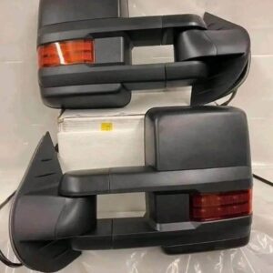Chevy Silverado 1500/2500/3500 Black Tow Mirrors with LEDs